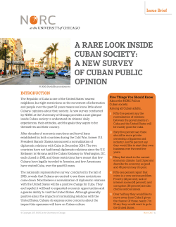 Issue Brief: A Rare Look Inside Cuban Society: A New Survey of