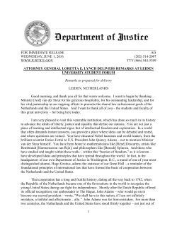 Speech by Minister Loretta Lynch