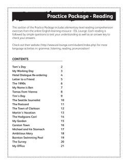 Reading - The Curriculum Project
