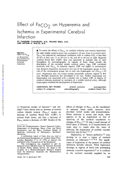Effect of Pa^Oo Hyperemia and Ischemia in Experimental Cerebra