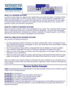WHAT IS A REVERSE OUTLINE?
