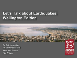 Let`s Talk About Earthquakes: Wellington Edition