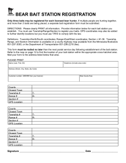 Bear Bait Station Registration Form