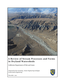 Dryland Stream Processes and Forms