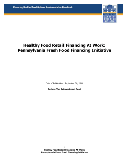 Healthy Food Retail Financing At Work