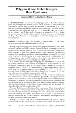 Polygons Whose Vertex Triangles Have Equal Area