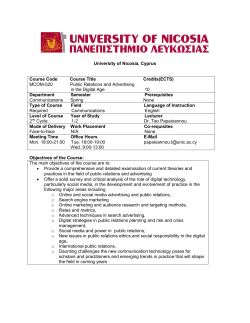 MCOM-520 Public Relations and Advertising in t