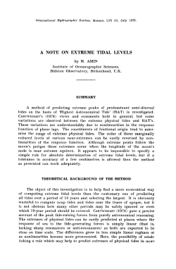 A NOTE ON EXTREME TIDAL LEVELS