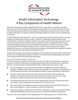Health Information Technology: A Key Component of Health Reform