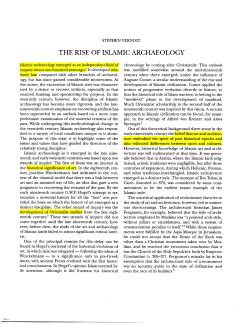 THE RISE OF ISLAMIC ARCHAEOLOGY