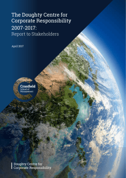 The Doughty Centre 10th Anniversary Report