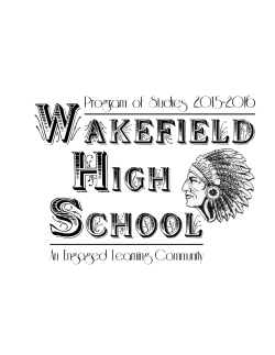 Program of Studies 15-16 - Wakefield Public Schools