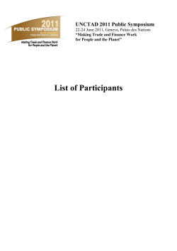 List of Participants