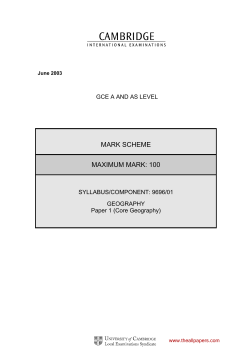 mark scheme maximum mark: 100