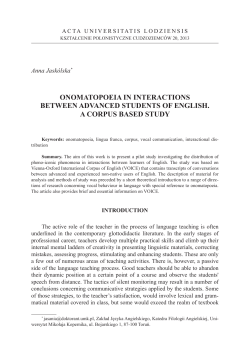 onomatopoeia in interactions between advanced students of