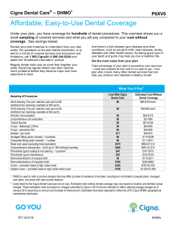 CIGNA Dental Care &ndash; DHMO1