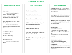 Simple Healthy GO Snacks Quick Combinations Easy Snack Recipes