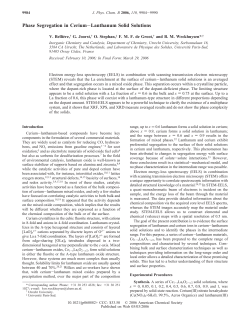 Phase Segregation in Cerium&minus;Lanthanum Solid Solutions