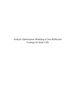 Analytic Optimization Modeling of Anti-Reflection