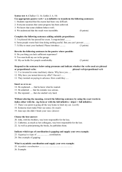 Syntax test A (Chalker 13, 16, Gethin 3, 6, 10) Use appropriate