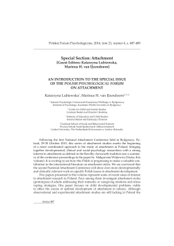 Forum tom 21 nr 4 - Polskie Forum Psychologiczne