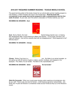 2016-2017 required summer reading