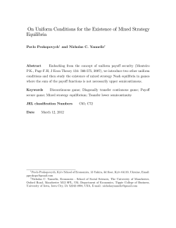 On Uniform Conditions for the Existence of Mixed Strategy Equilibria