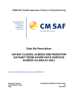 cm saf clouds, albedo and radiation dataset from avhrr data