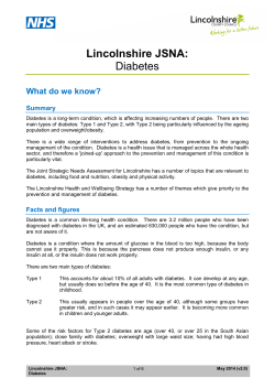 Diabetes - Lincolnshire Research Observatory