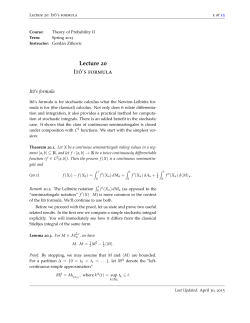 Ito`s formula