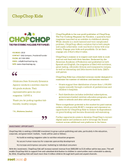 ChopChop Kids - socialinnovationforum.org