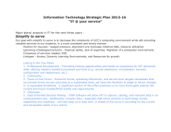 Information Technology Strategic Plan 2013-16