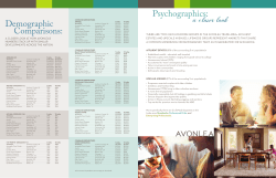 Psychographics: Demographic Comparisons: