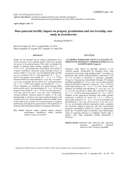 Does paternal sterility impact on progeny germination and