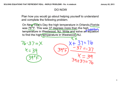 SOLVING EQUATIONS THAT REPRESENT REAL