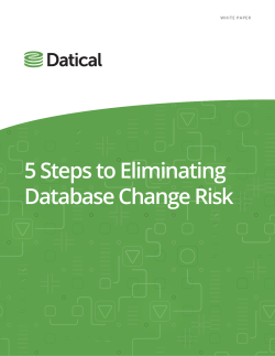 5 Steps to Eliminating Database Change Risk