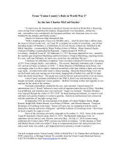 Union county WWI - Union County Historical Society