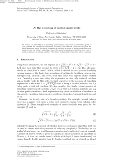 On the denesting of nested square roots