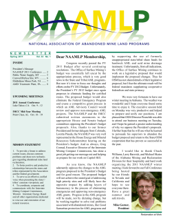 NAAMLP 2011 Spring Newsletter
