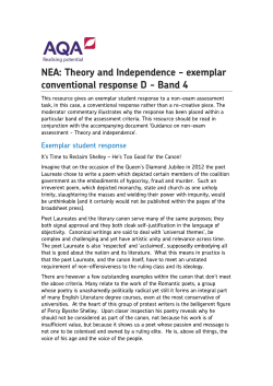 NEA: Theory and Independence - exemplar conventional