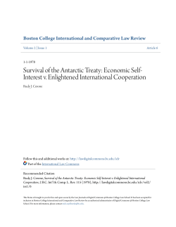 Survival of the Antarctic Treaty: Economic Self-Interest v.