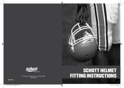 Schutt helmet Fitting inStructionS