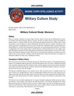 Military Cultural Study: Morocco