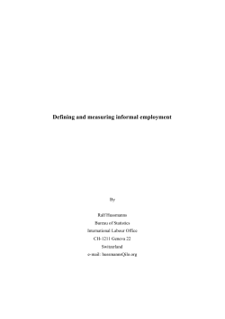 Defining and measuring informal employment