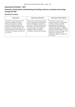 Assessment Schedule