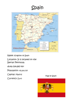 Location: It is located on the Iberian Peninsula. Area: 504,645 km&sup2;