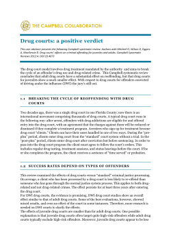 Drug courts: a positive verdict