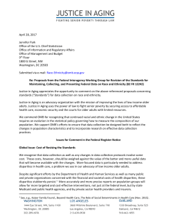 Proposals from the Federal Interagency Working