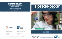 Biotechnology - BIO Ventures for Global Health