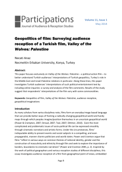 Geopolitics of film: Surveying audience reception of
